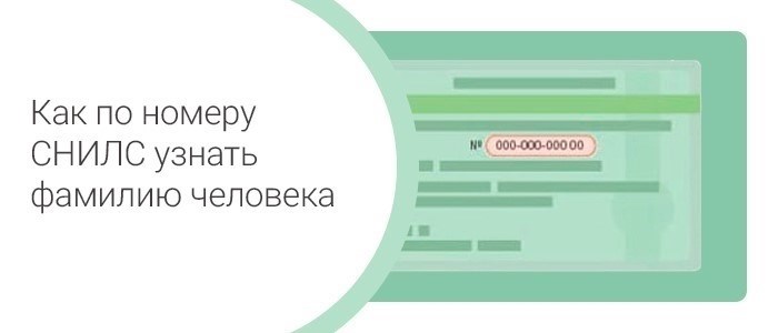 Как узнать фамилию человека по его номеру снилса