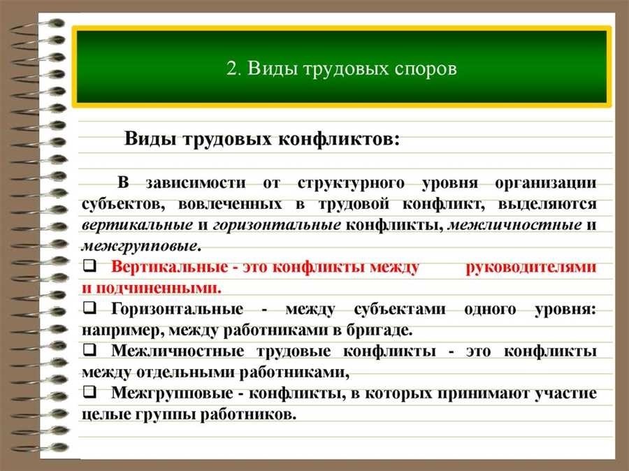 Классификация трудовых споров виды и принципы анализа