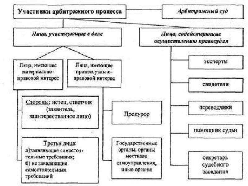 Субъекты арбитражного процесса кто они и какие права имеют